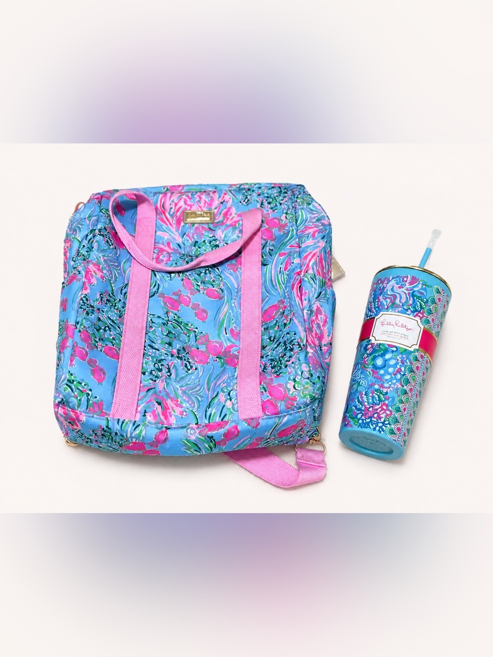Lilly Pulitzer Cooler Bag & 24 oz Tumbler Set 🌸💗
